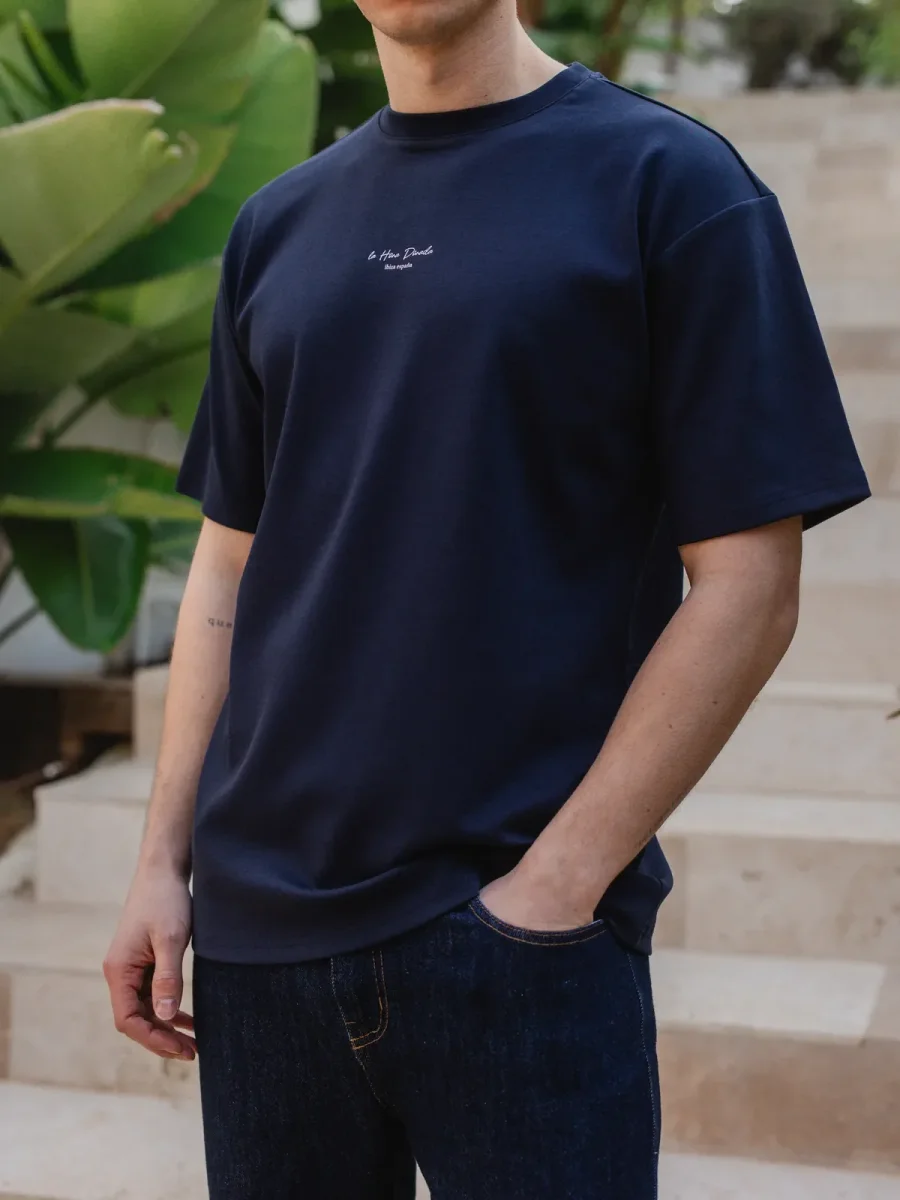 Navy La Hora Dorada Oversized T-shirt - Image 6