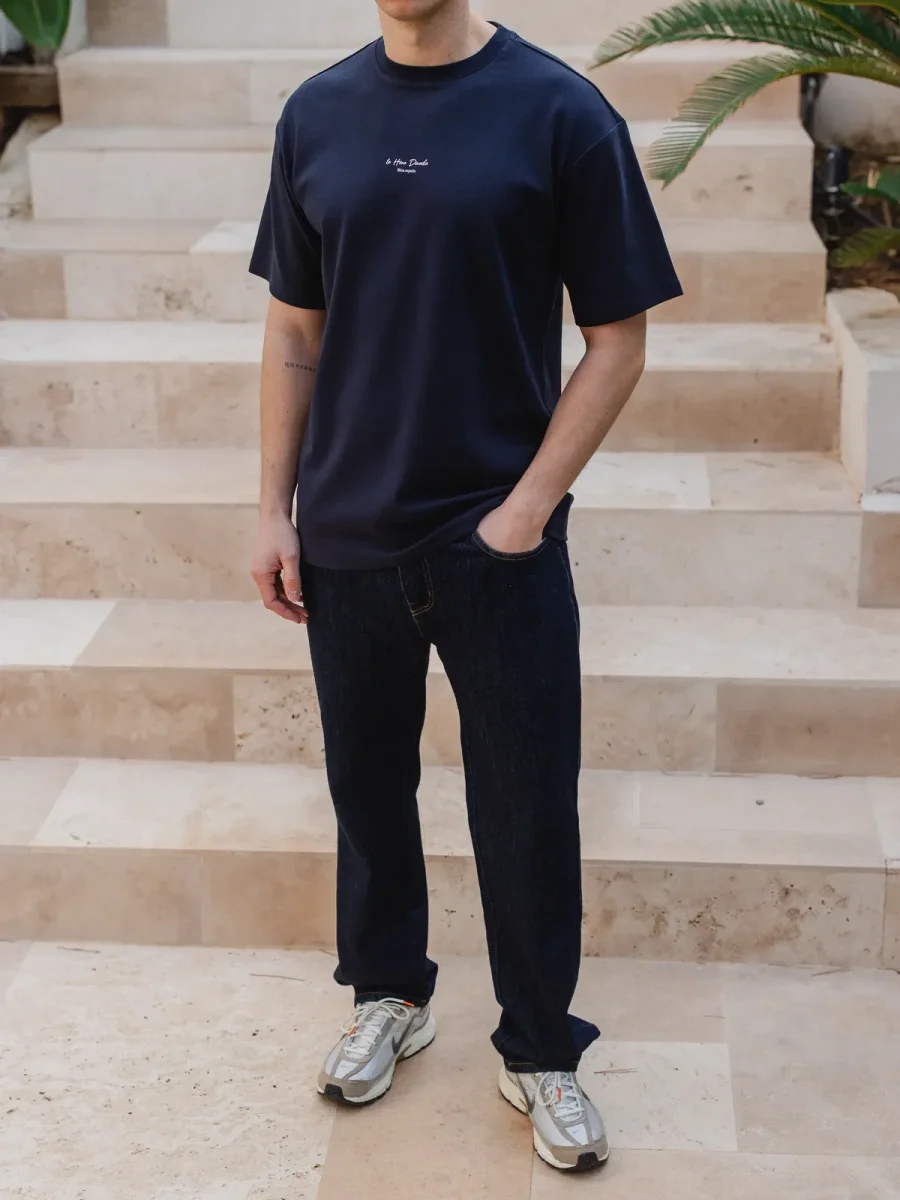 Navy La Hora Dorada Oversized T-shirt - Image 8
